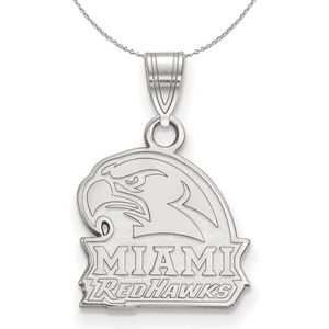 Sterling Silver Miami U. Small Pendant Necklace - 16 Inch